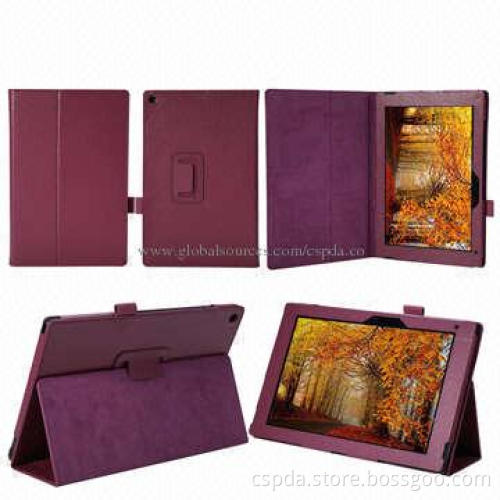 PU Back Stand Cases for Sony Xperia Tablet Z2, Can Change for Other Colors and Materials